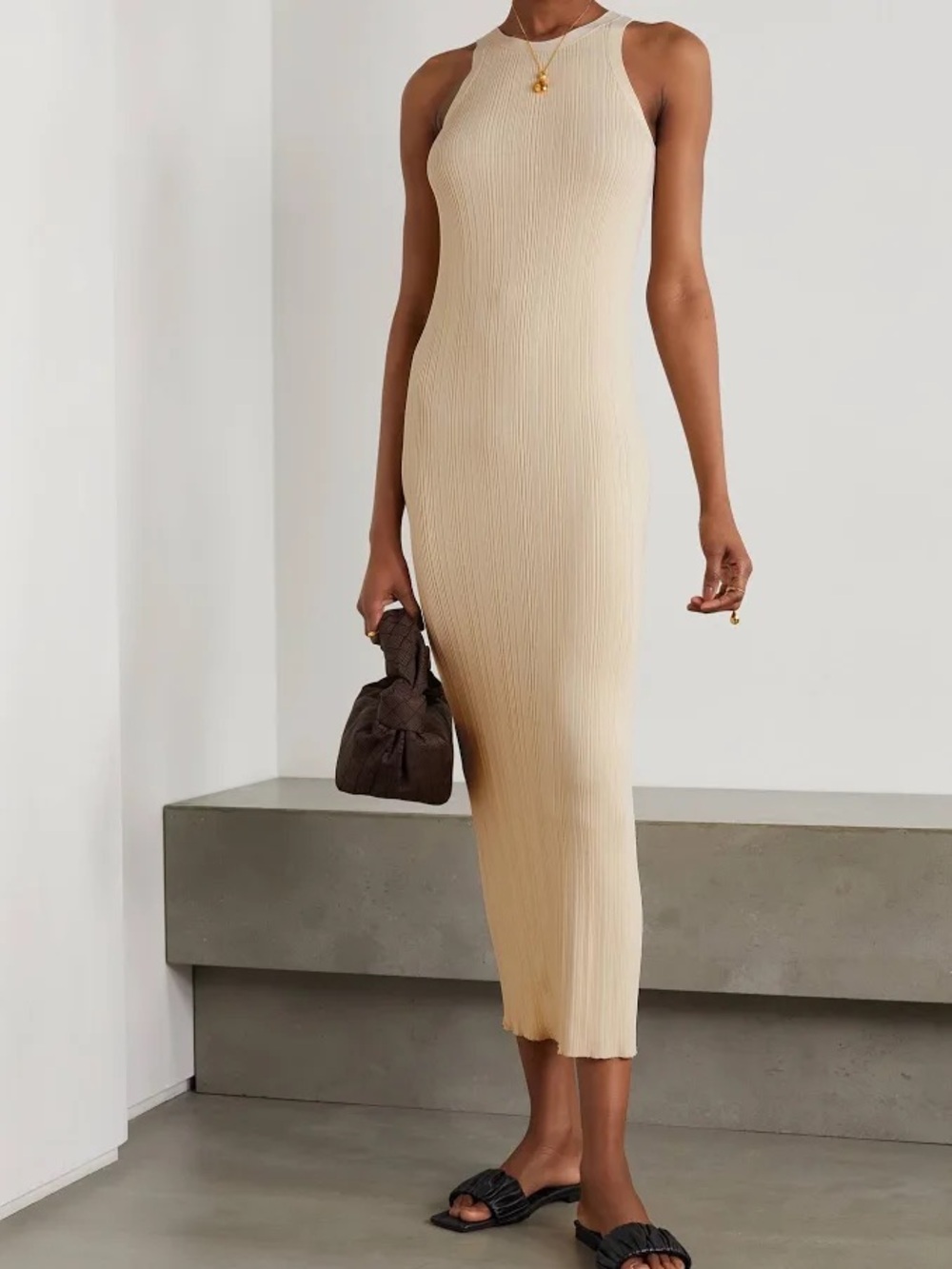 TOTEME Sleeveless Rib Tank Dress